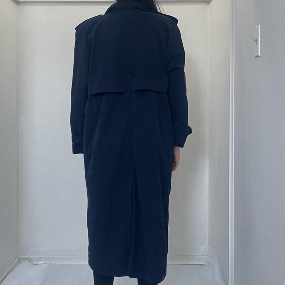 ๐น Collection Elegant Navy Blue Trench Coat โ Size 13/14 ๐น - Picture 6 of 16